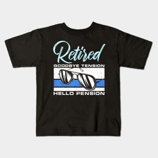 Retired Tension Pension  Police Kids T-Shirt